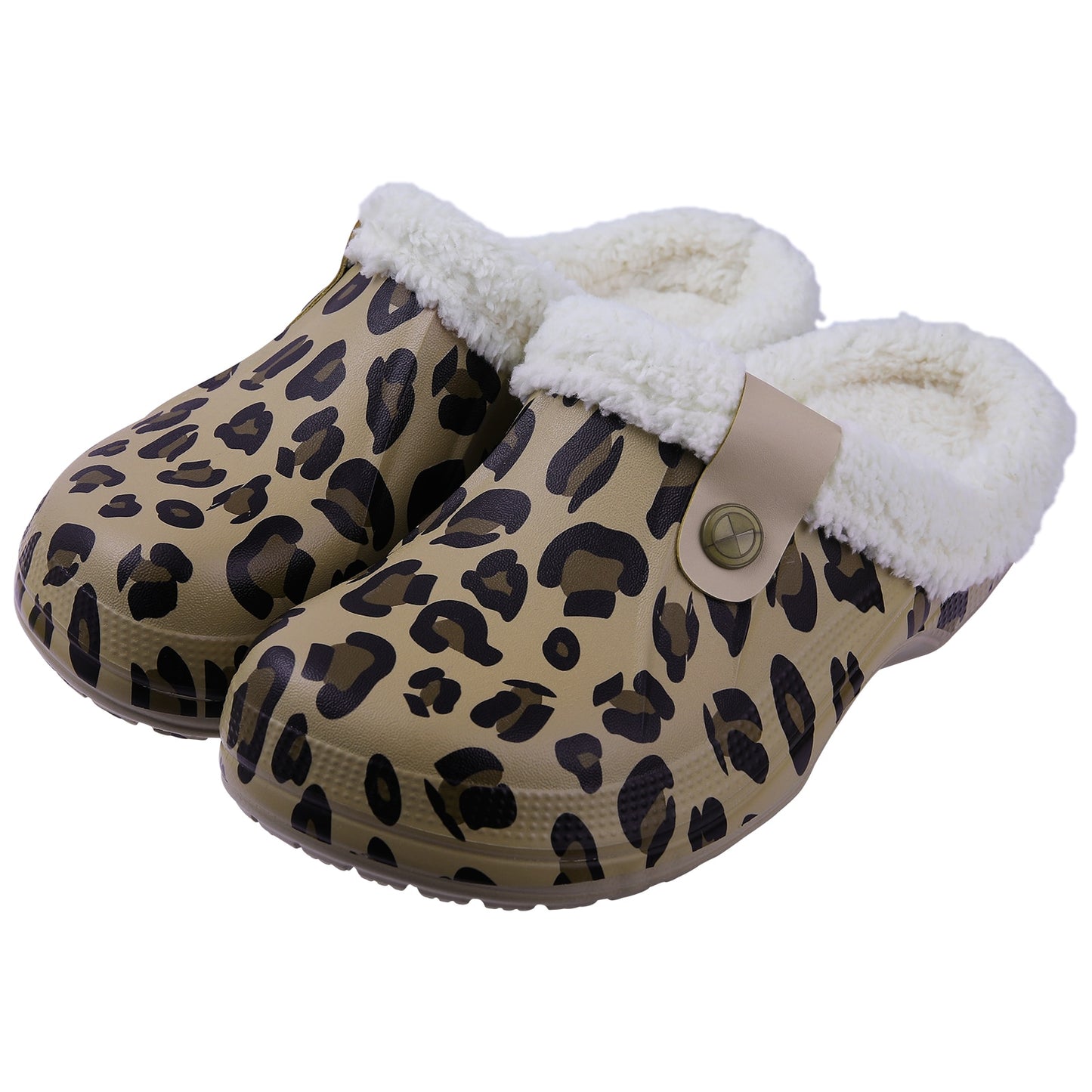 Comwarm Indoor Women Warm Slippers Garden Shoes Soft Waterproof EVA Plush Slippers Female Clogs Couples Home Bedroom Fuzzy Shoes