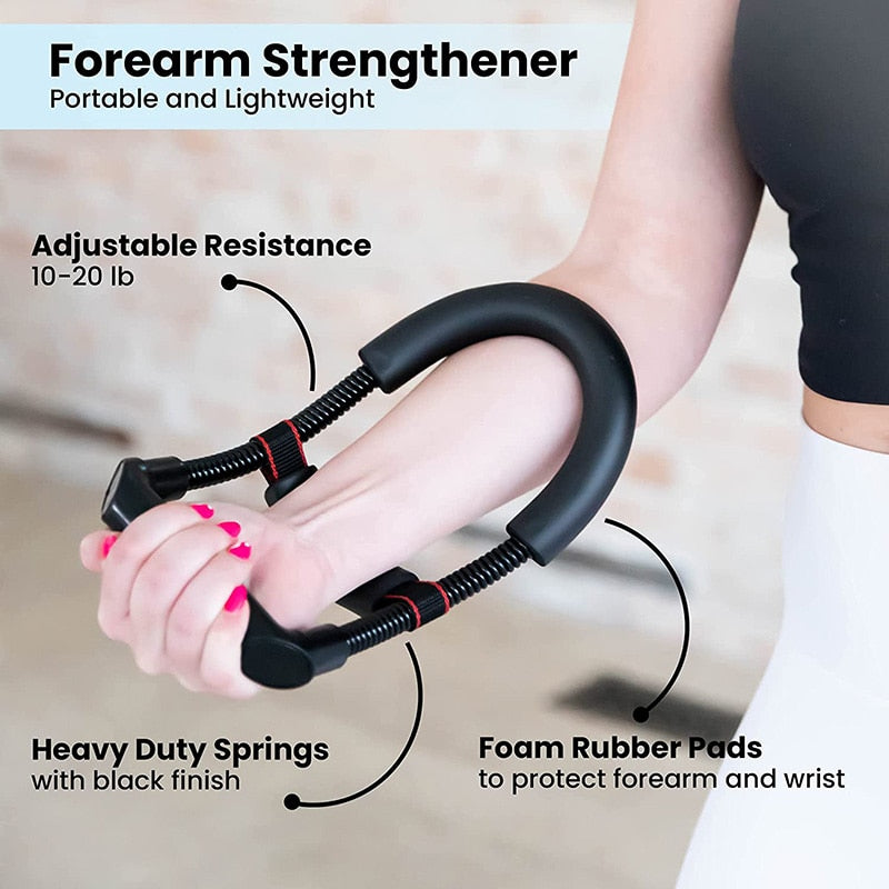 6 Piece Forearm Hand Grip Strengthener Set Finger Wrist Strengthening Training Adjustable Resistance Strength Training Equipment