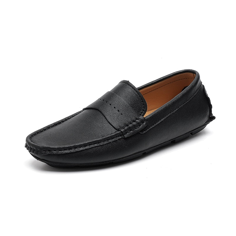 VRYHEID 2023 Men's Penny Loafers Genuine Leather Fashion Moccasin Driving Shoes Casual Slip On Flats Boat Shoes Plus Size 38~49