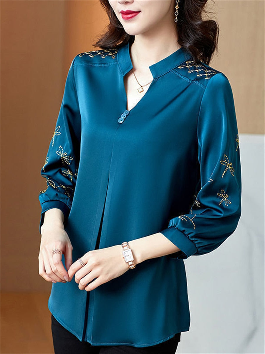5XL Large Size Women Spring Summer Blouses Shirts Lady Fashion Casual Long Sleeve Turn-down Blusas Tops WY0391