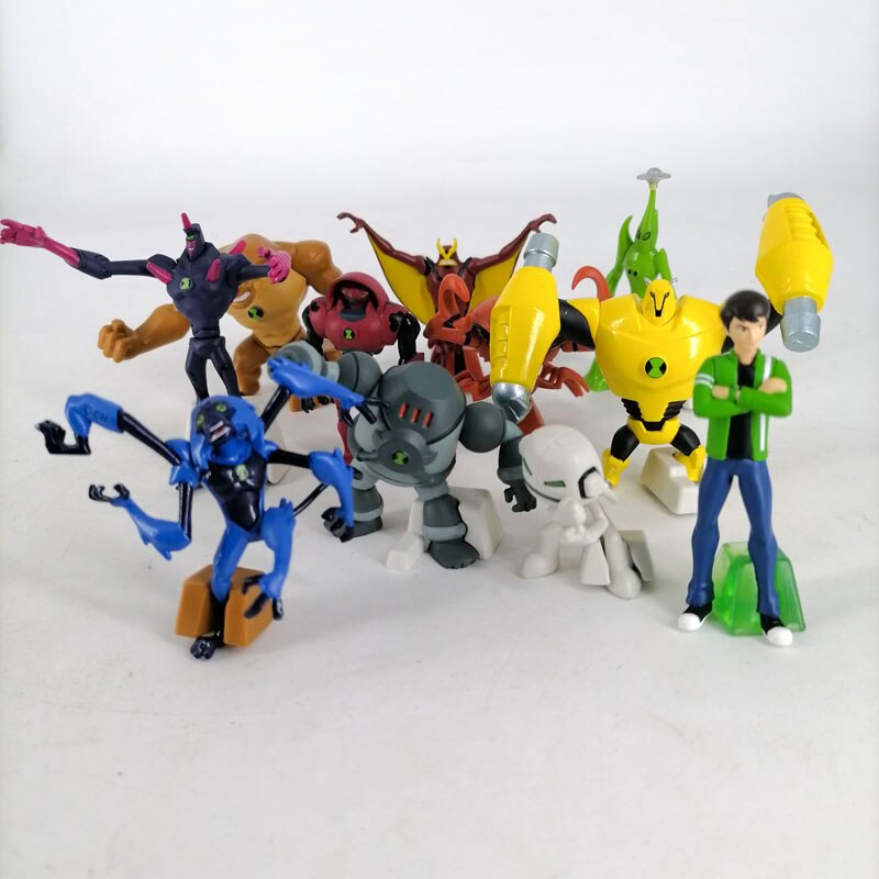 Bandai Genuine Ben10 Alien Force Maxi Collection Ben Tennyson 10 Doll Monster Figure Toys Omnitrix Doll Table Ornaments