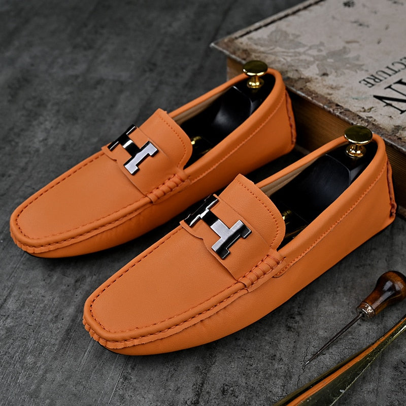 VRYHEID 2023 Men's Penny Loafers Genuine Leather Fashion Moccasin Driving Shoes Casual Slip On Flats Boat Shoes Plus Size 38~49