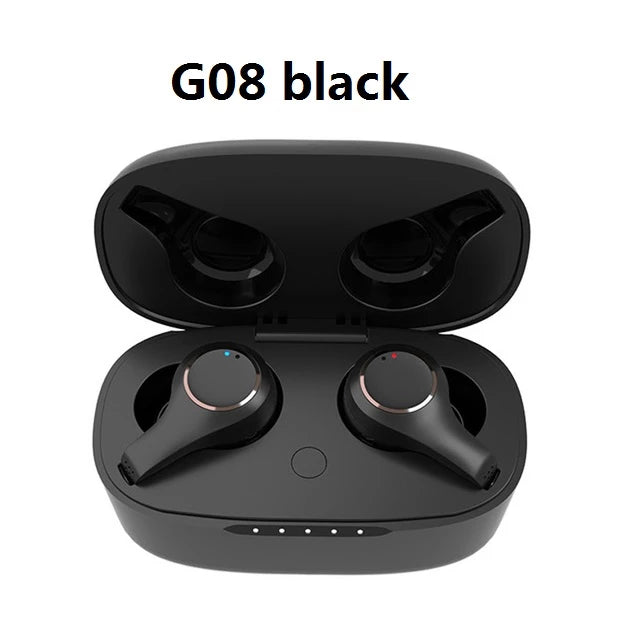 G02 TWS Bluetooth 5.0 Stereo Earphone Touch Wireless Earphones IPX7 Waterproof Earphones 3300mAh LED Display Smart Power Bank