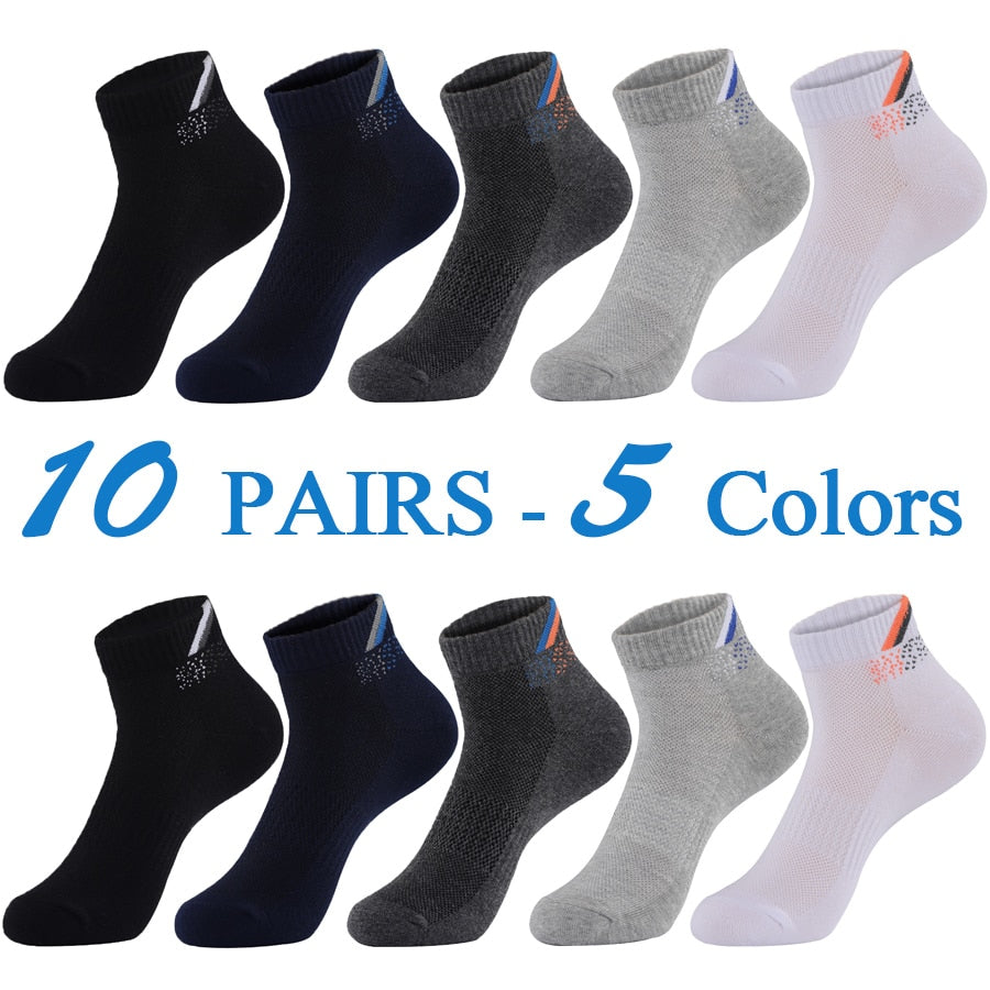 5 Pairs/Lot Mens Running Socks Casual Outdoor Sports Cotton Orange Red Stripes Compression Black 15 Styles Travel Hot Sale 2023