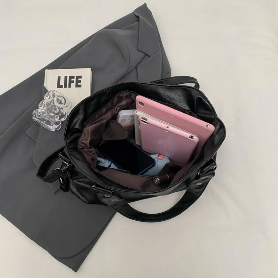 Female Hobo Handbag Large Capacity Shoulder Bags Big Stylsih Casual Tote Bag Ladies A4 Soft Leather Crossbody Bags Business Sac