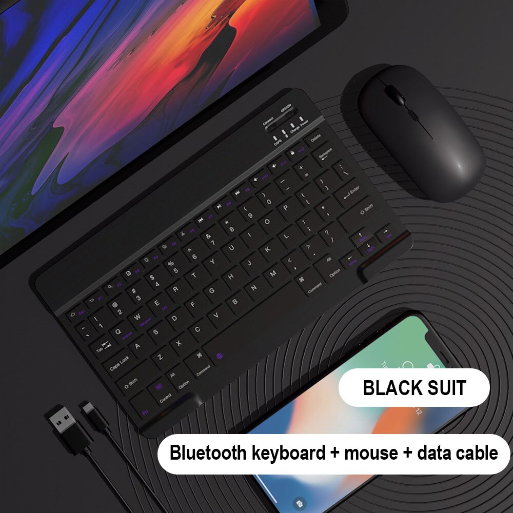 Keyboard and Mouse Combo For iPad Xiaomi Samsung Huawei Tablet Android IOS Windows Wireless Bluetooth Keyboard For Phone iPad