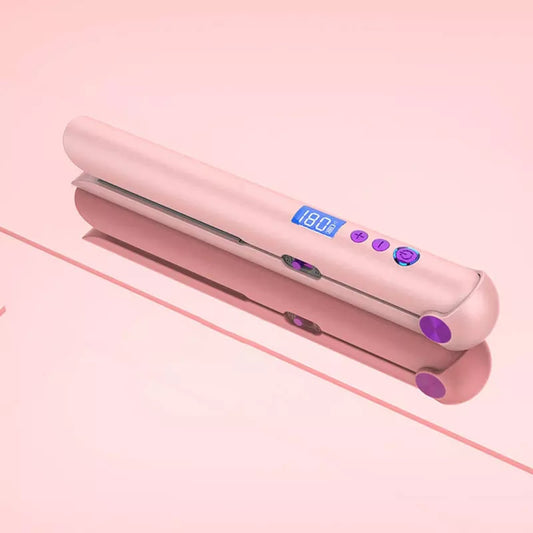 Flat Iron 2 IN 1 3D Floating Plate Roller 5000mah Wireless Hair Straightener Portable Cordless Curler Fast Heating Dry Wet Uses