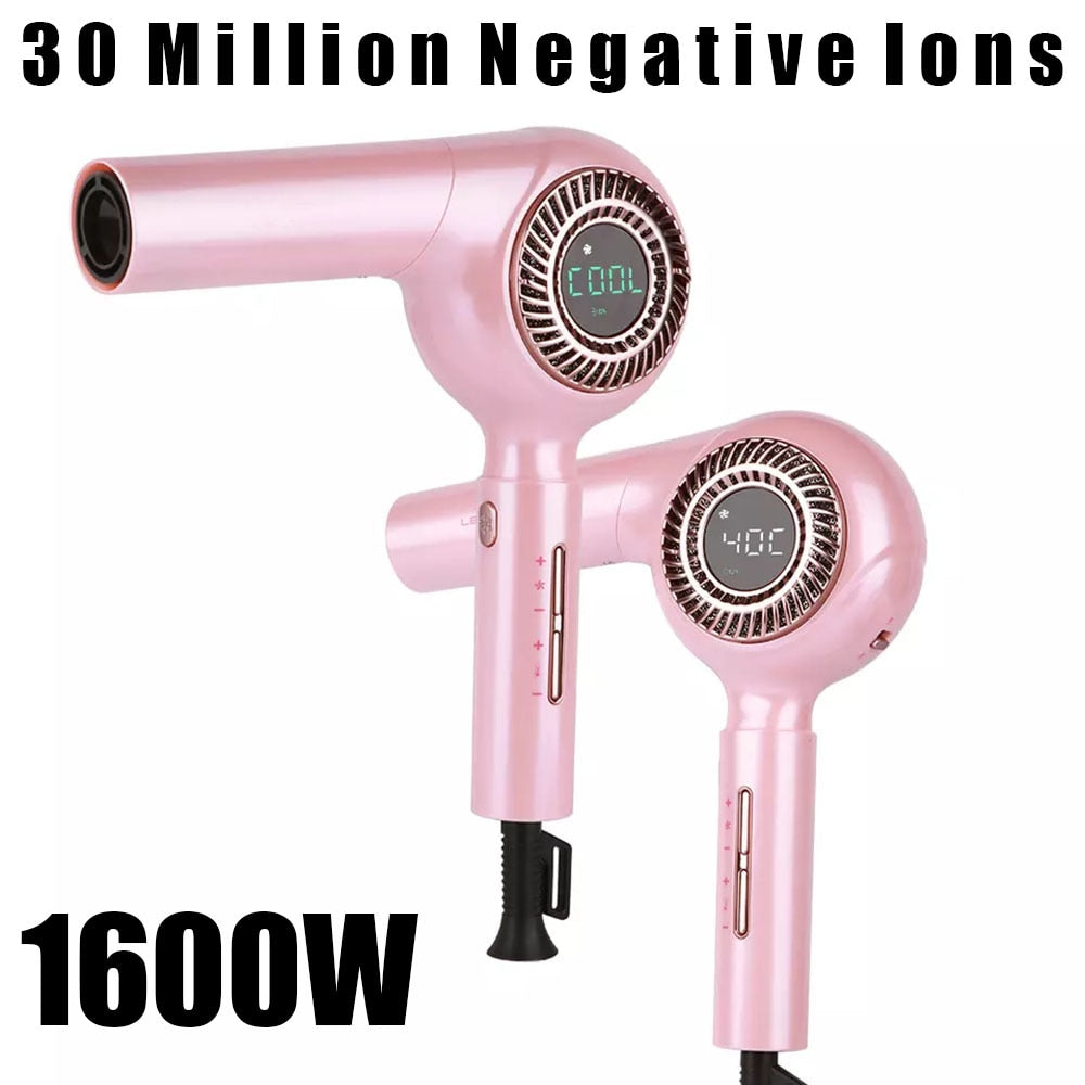 Retro Hair Dryer 1600W High Speed Anion Brushless Professional Hot and Cold Wind Lightweight Low Noise Radiation-free Blower