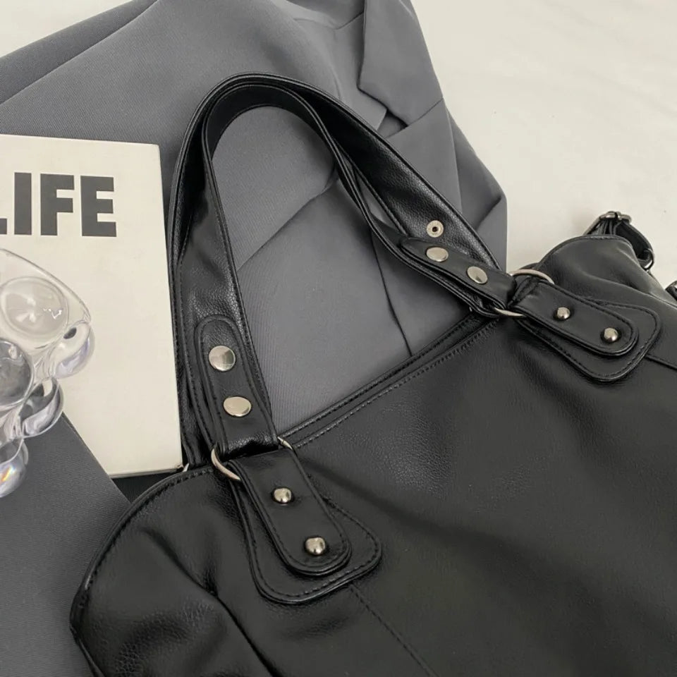 Female Hobo Handbag Large Capacity Shoulder Bags Big Stylsih Casual Tote Bag Ladies A4 Soft Leather Crossbody Bags Business Sac