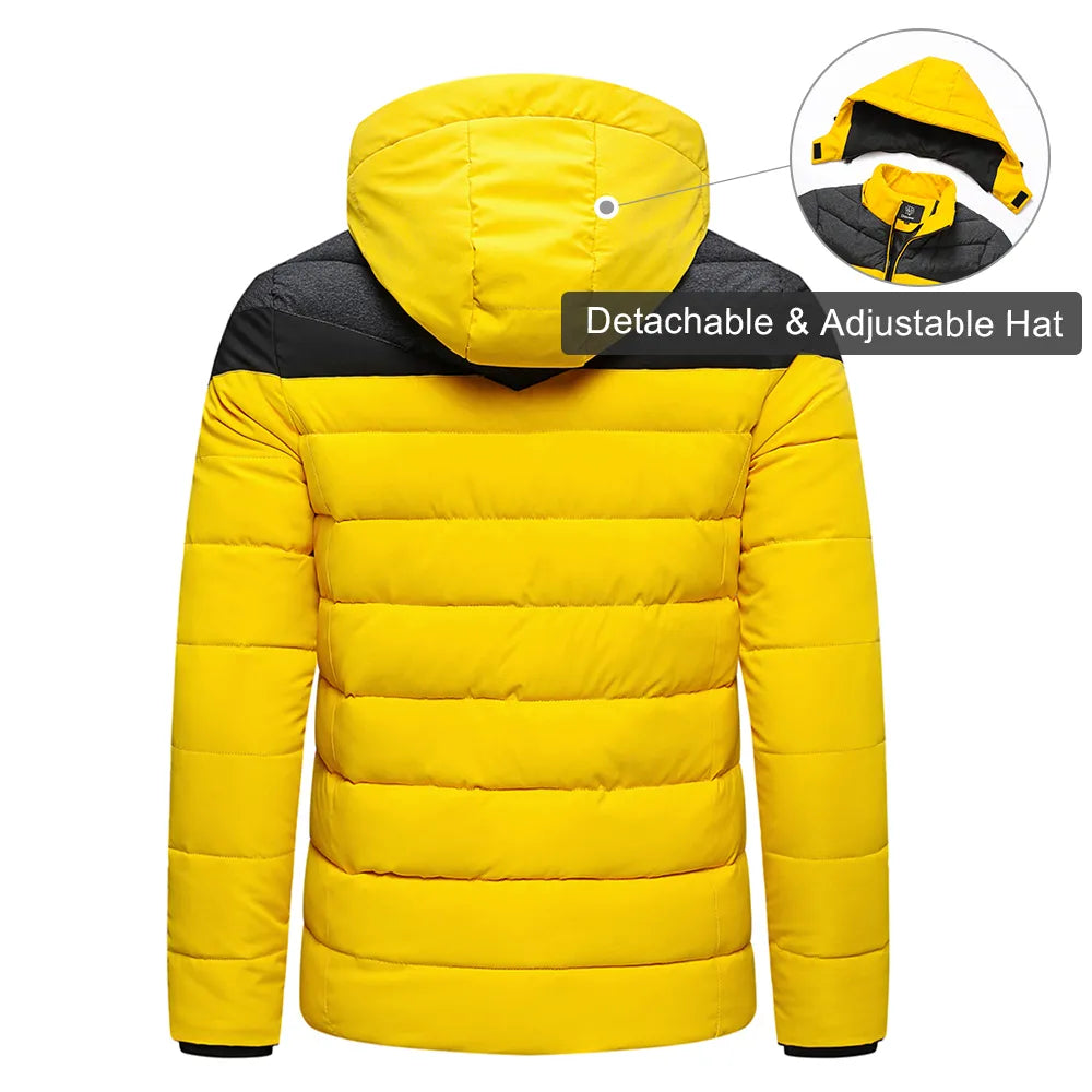 Men 2023 Winter Brand New Casual Warm Thick Waterproof Jacket Parkas Coat Men New Autumn Outwear Windproof Hat Parkas Jacket Men