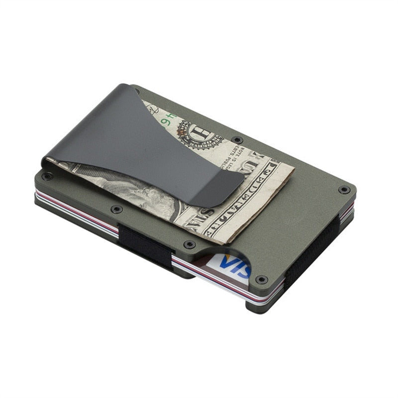 Card Holder Aluminium Case And Money Anti Theft RFID Designer Luxury For Men Porta Credencial Tarjetero Wallet Male Slim Case