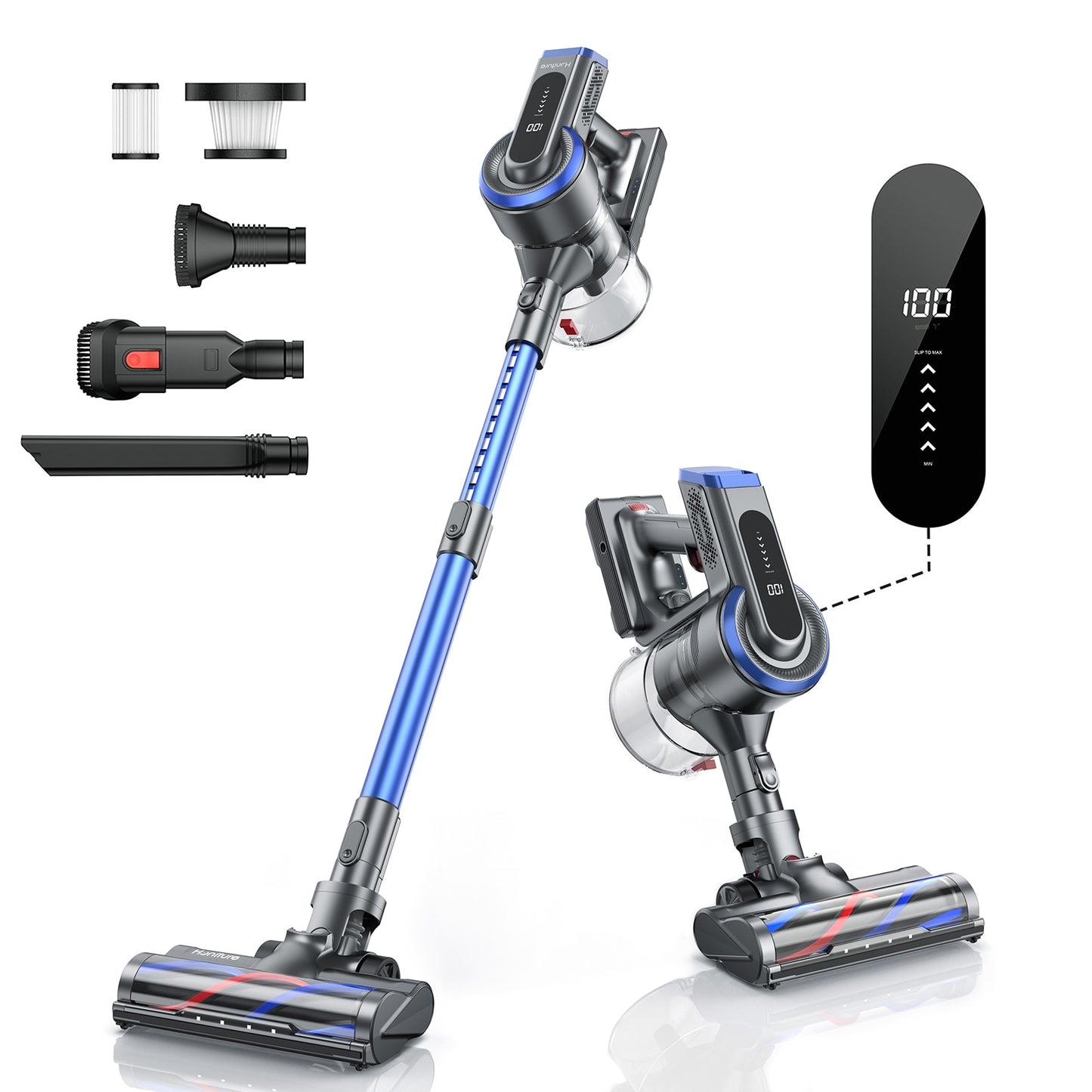 400W 33Kpa Cordless Wireless Vacuum Cleaner for Home Appliance 55 Mins Removable Battery S12 Aspiradora 5 Speed HD Touch Screen