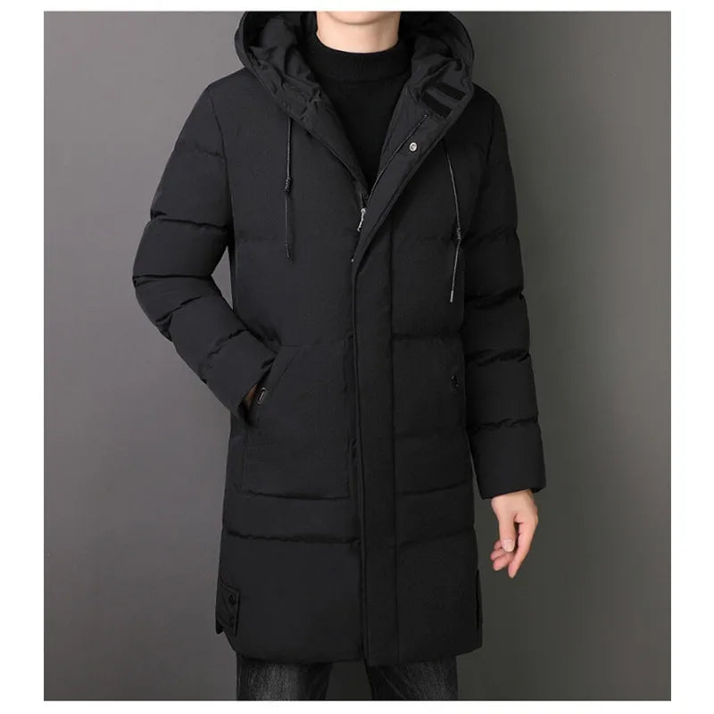 Quilted Jacket New Brand Hooded Parkas Thick Warm Jacket Men Windbreaker Winter Slim Korean Fashion Cotton-padded Jacket