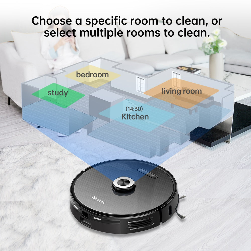 Proscenic M8 Pro Lidar Robot Vacuum Cleaner with Dust Self Empty Station Laser Navigation Vacuum Cleaner Wet and Dry for Home