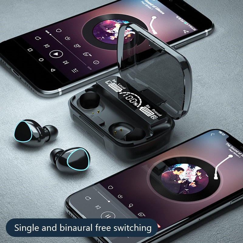 M10 TWS Bluetooth V5.1 Headphones LED Display Wireless Earphones With Microphone 9D Stereo Sports Waterproof Earbuds Headsets