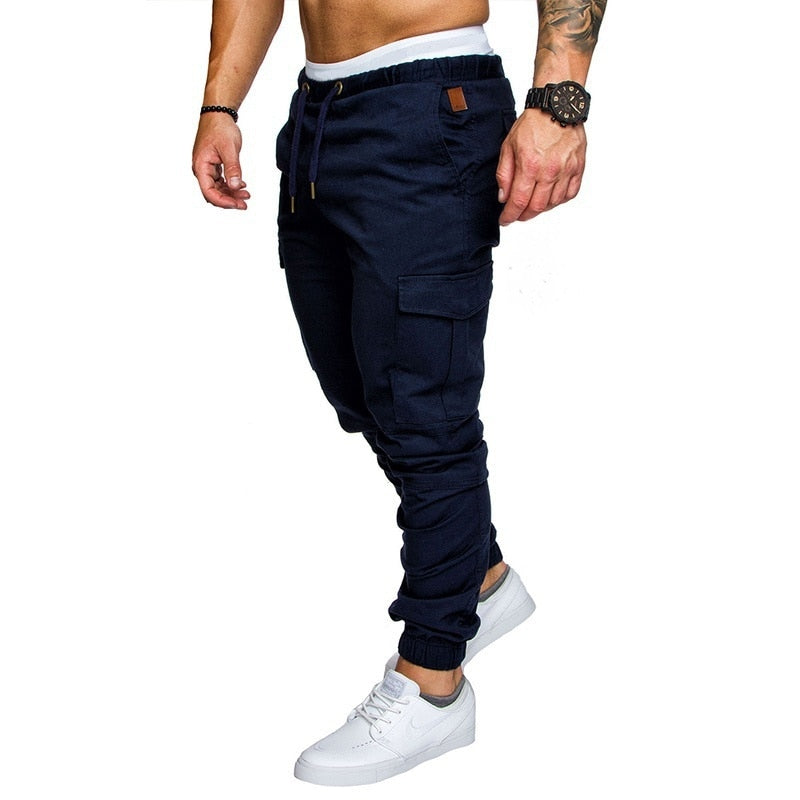 Casual Men Pants Fashion Big Pocket Hip Hop Harem Pants Quality Outwear Sweatpants Soft Mens Joggers Men's Trousers pantalones