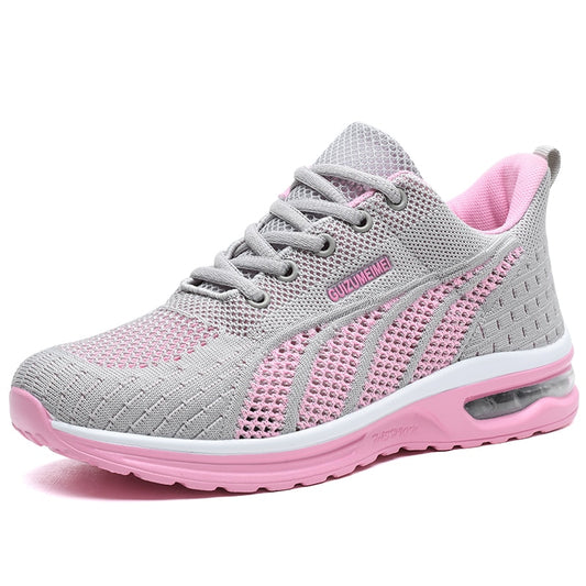 New Running Shoes Ladies Breathable Sneakers Summer Light Mesh Air Cushion Women's Sports Shoes Outdoor Lace Up Training Shoes