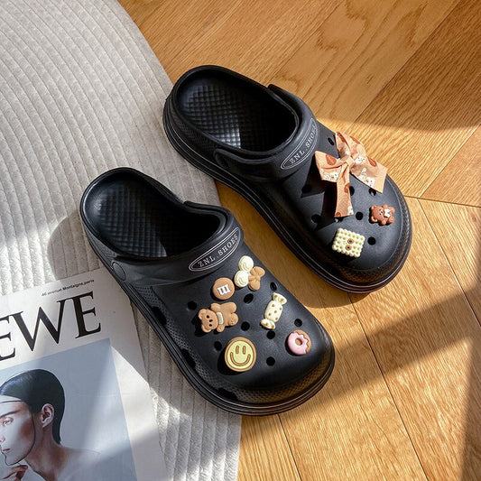 Comwarm Summer Cartoon Women Slippers Outdoor Clogs Thick Battom Sandals Female EVA Light Non-slip Home Flip Flops Garden Shoes