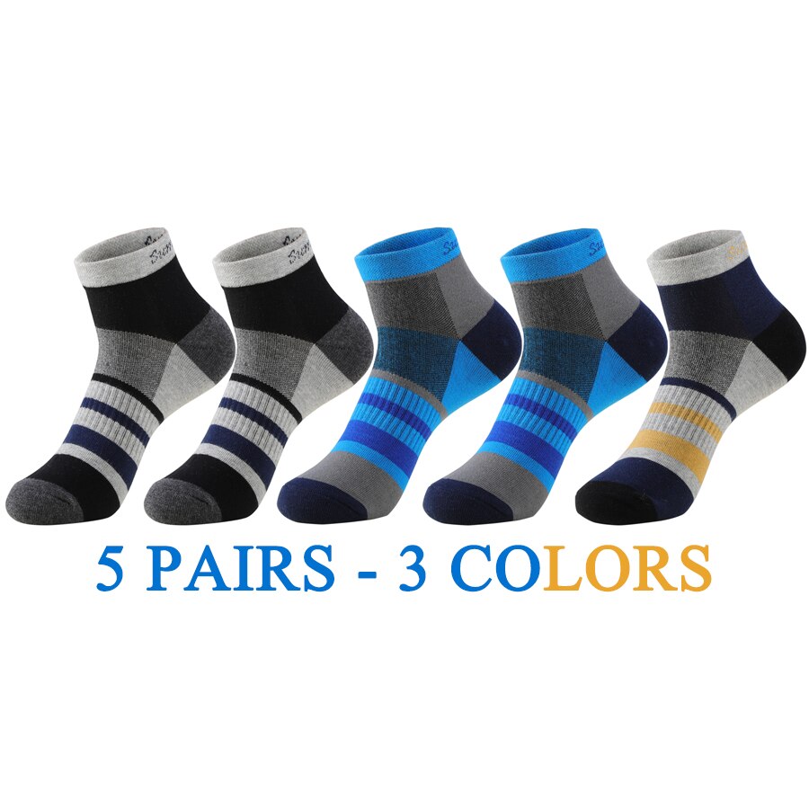 5 Pairs/Lot Mens Running Socks Casual Outdoor Sports Cotton Orange Red Stripes Compression Black 15 Styles Travel Hot Sale 2023