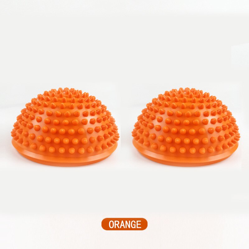 2 Pcs Foot Massage Ball PVC Inflatable Yoga Half Balls Anti-Slip Massage Point Fit Exercise Balance For Home Gym Fitness Pilates