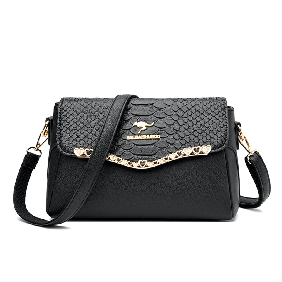 New Retro Purses and Handbags Women Bag High Quality Leather Shoulder Crossbody Bags Luxury Designer Ladies Casual Messenger Sac