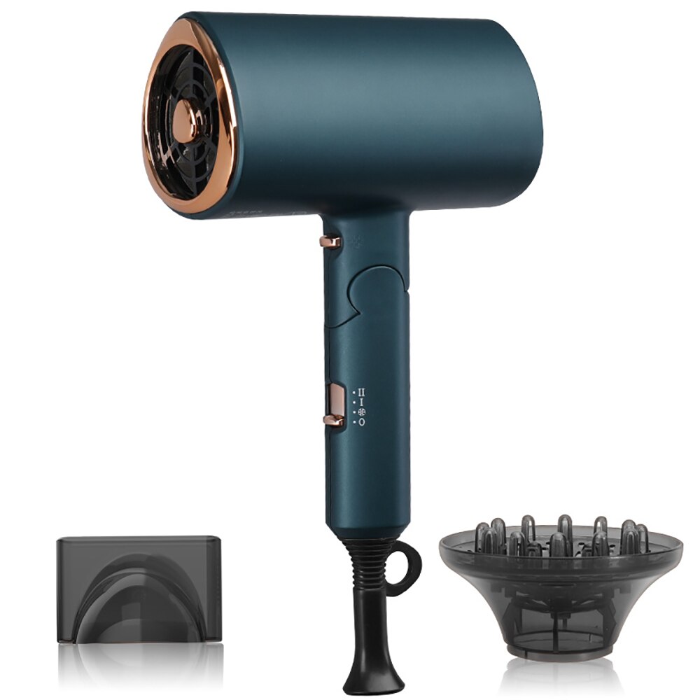Blue Light Hair Dryer Negative ion Blower Powerful Strong Wind 1800W Fast Drying Lightweight with 2 Heating Speed 1 Cool Button