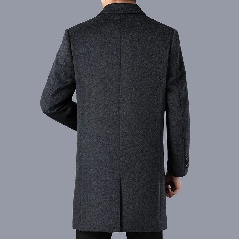2023 new arrival winter jacket fashion Woolen Coat Men's Casual Wool trench coat Men Dress Jacket men full Size M-4XL DY117