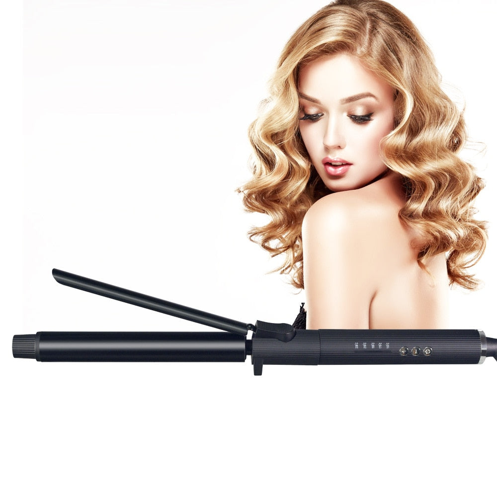 Professional Hair Curler Rotating Curling Iron Wand with Tourmaline Ceramic Anti-scalding Insulated Tip Waver Maker Styling Tool