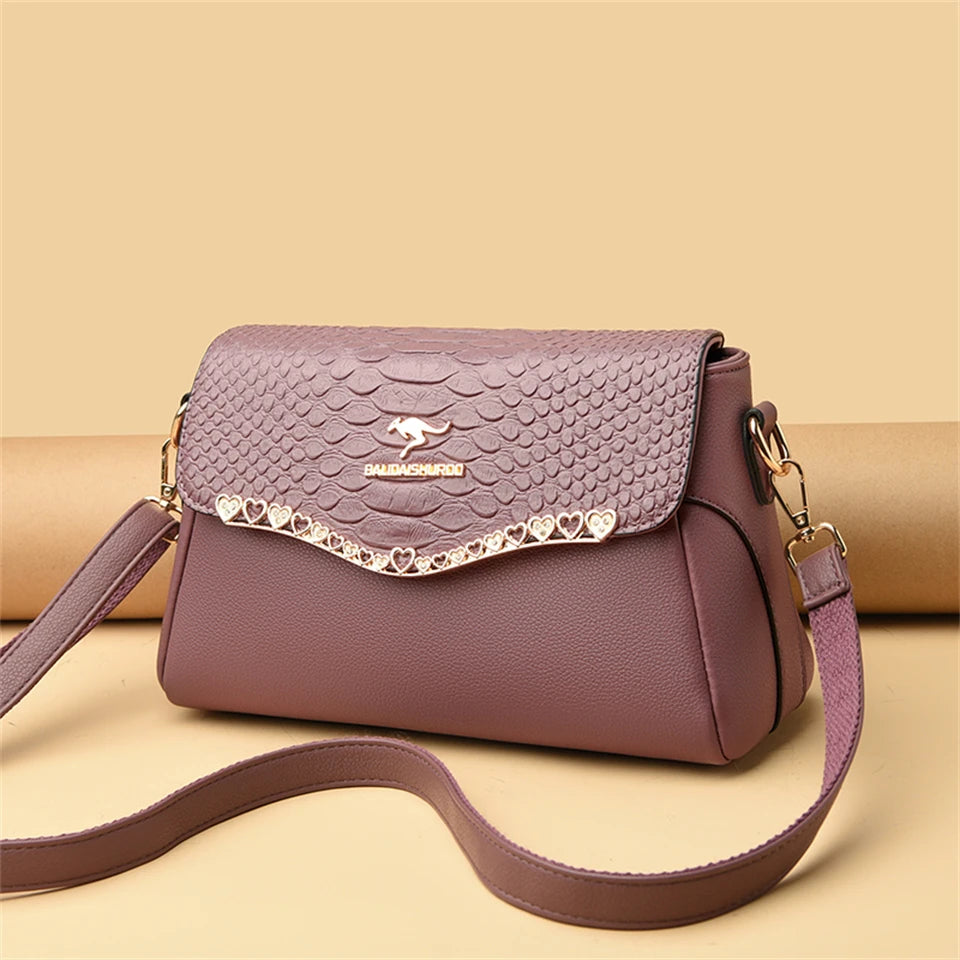 New Retro Purses and Handbags Women Bag High Quality Leather Shoulder Crossbody Bags Luxury Designer Ladies Casual Messenger Sac
