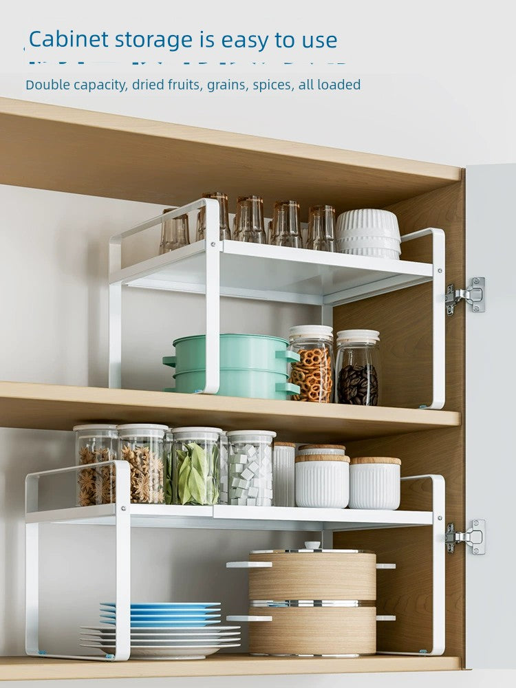 Retractable Partition Bowl Dish Desktop Kitchen Storage Rack