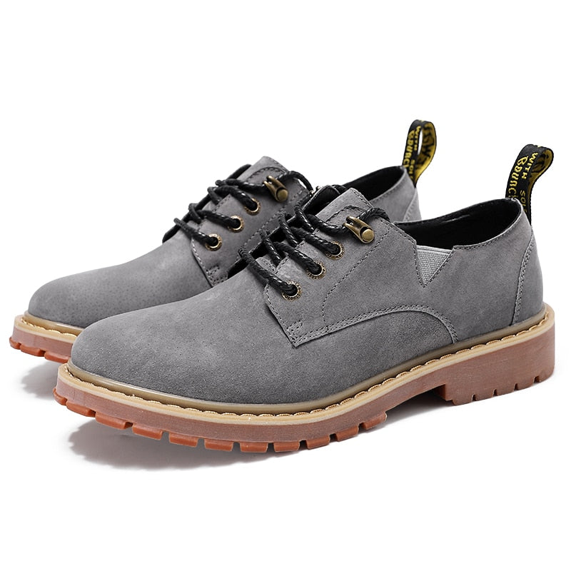 VRYHEID 2023 Men Casual Shoes Men Martins Leather Shoes Work Safety Shoes Winter Waterproof Ankle Botas Brogue Plus Size 37-47