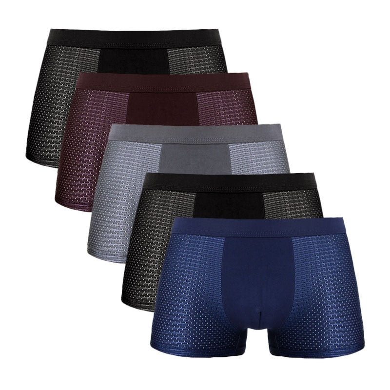 5PCS/Lot 8XL Mesh Hole Mens Underwear Boxers Men Boxer Underwear men Boxers for Men Underwear Boxer Shorts Men Boxers Men Pantis