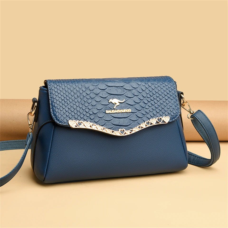 New Retro Purses and Handbags Women Bag High Quality Leather Shoulder Crossbody Bags Luxury Designer Ladies Casual Messenger Sac