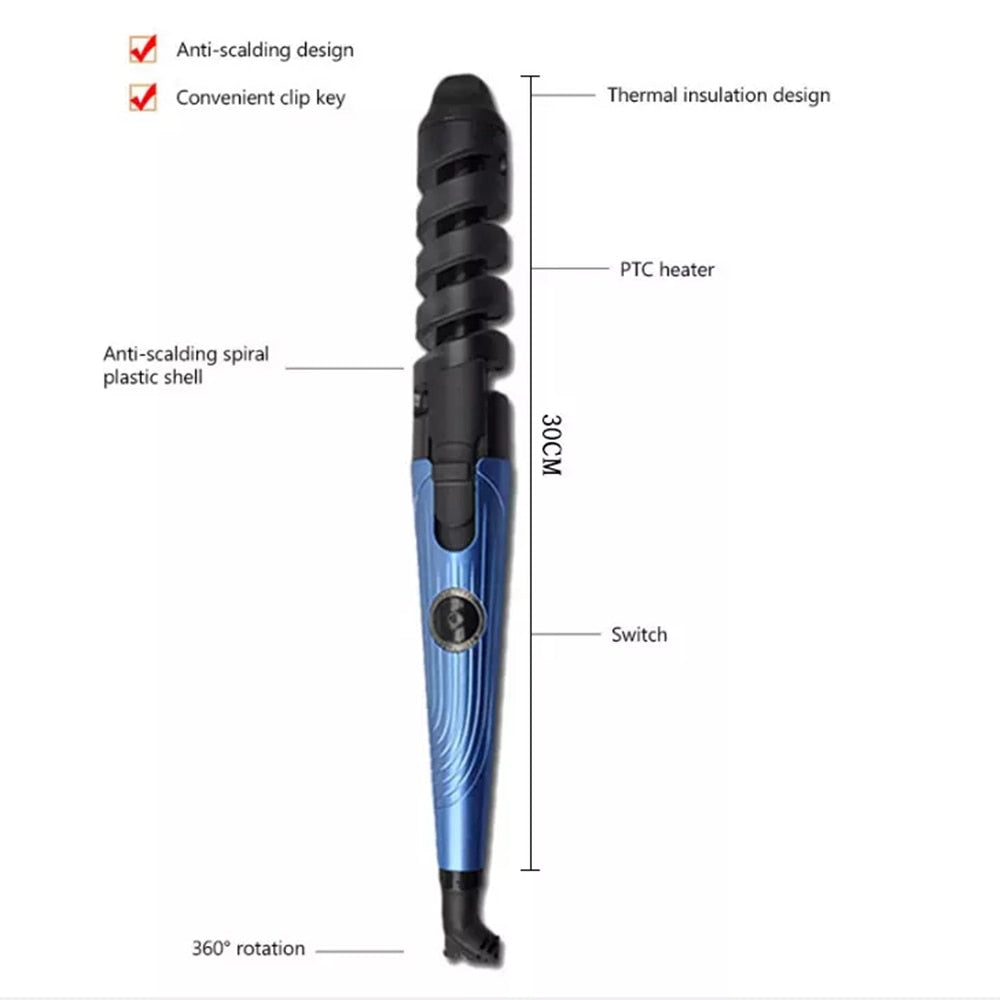 3 in1 Professional Hair Straightener Curling Iron Set PTC Heating Flat Iron Comb Tourmaline Ceramic with Digital Max 230℃/450℉
