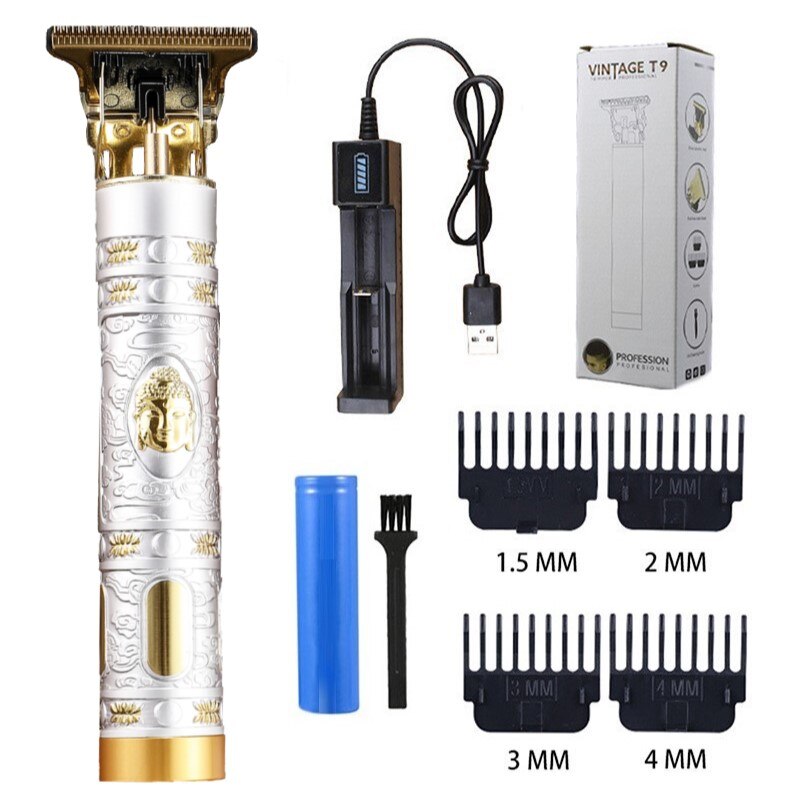 2022 T9 0Mm Professional Hair Clipper Beard Trimmer Electric Rechargeable Men Hair Shaver Beard Barber Hair Cut Cutting Machine