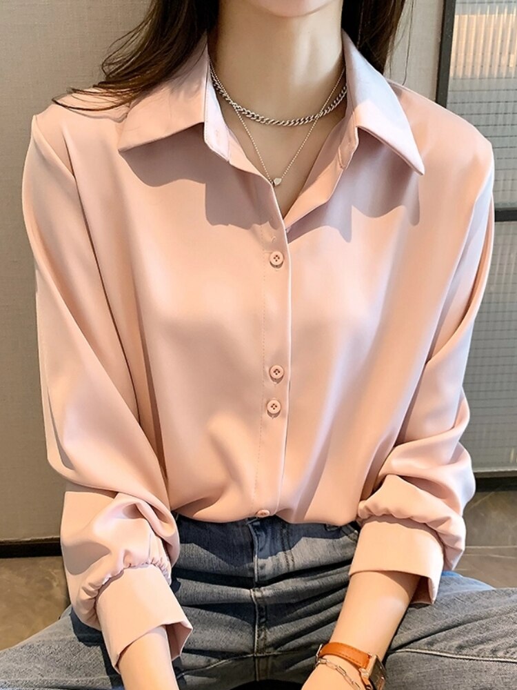 Fashion New Autumn Elegant Casual Women Blouses Vintage Office Lady Slim Formal Business Shirts Female Chic Tops Clothes