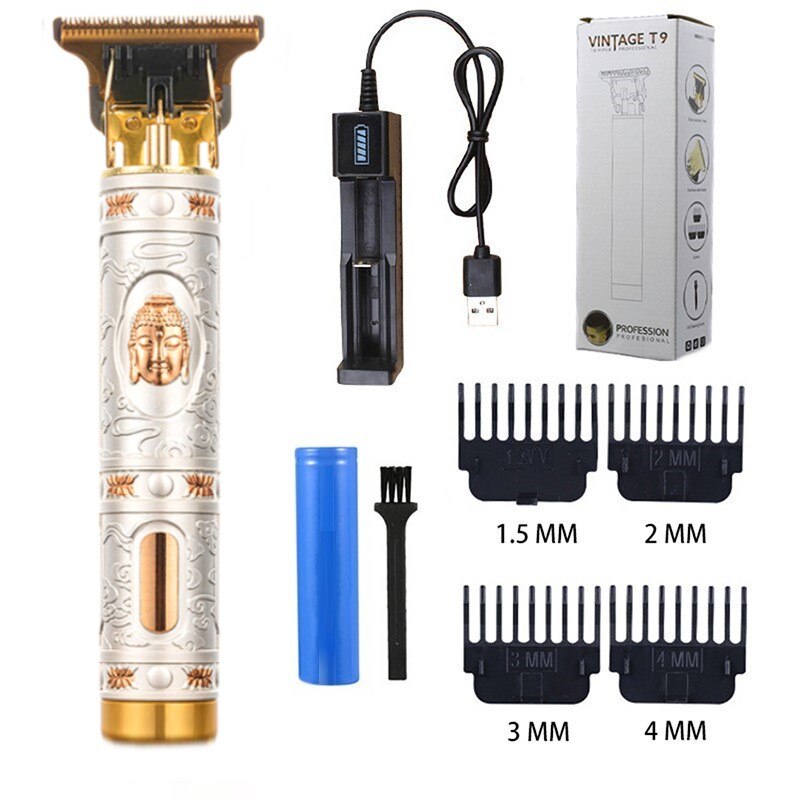 2022 T9 0Mm Professional Hair Clipper Beard Trimmer Electric Rechargeable Men Hair Shaver Beard Barber Hair Cut Cutting Machine