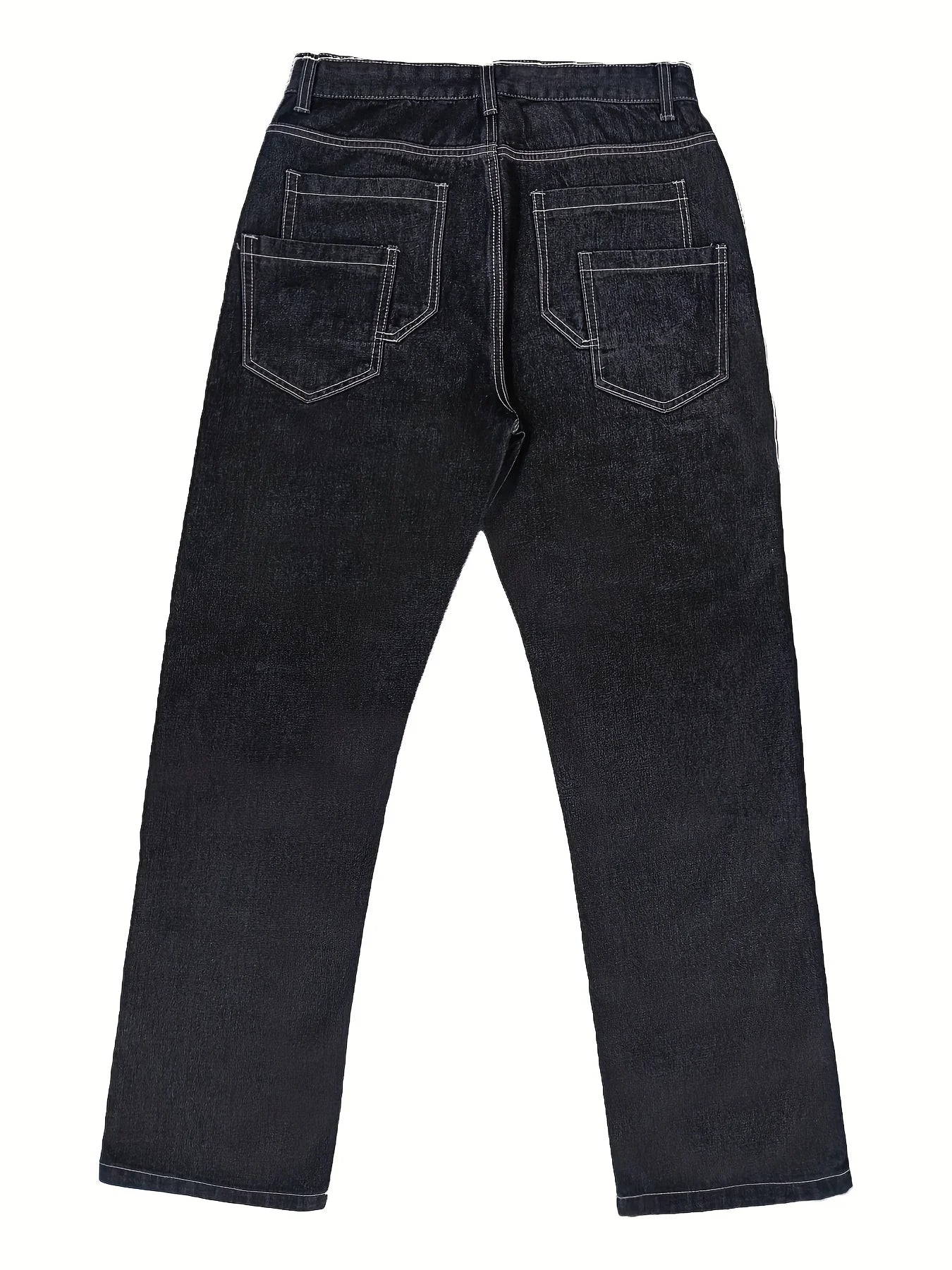 Multi Pocket Baggy Wide Leg Jeans For Men Y2k High Street Black Loose Casual Pants HipHop Men's Casual Fashion Workwear Pants