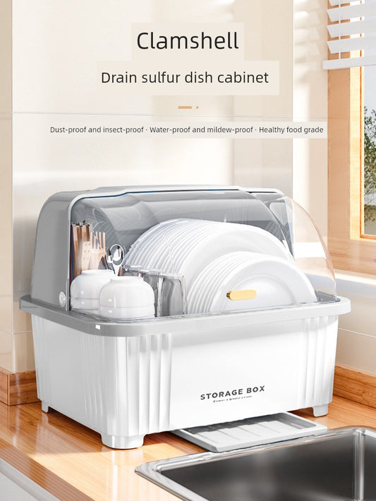 Tableware Storage Box Drain with Cover Cockroach-Proof Kitchen