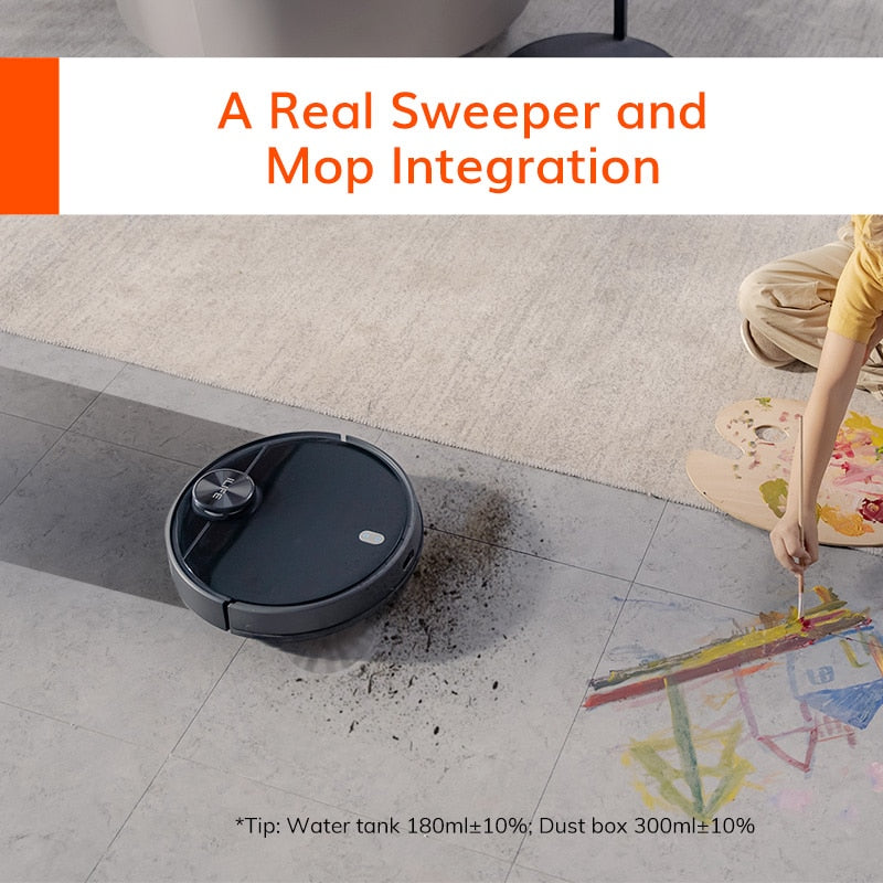 ILIFE A11 Robot and Mop ,Laser System,APP Virtual Wall,Map Memory,Draw Cleaning Area,Mopping Wash,4000Pa Suction