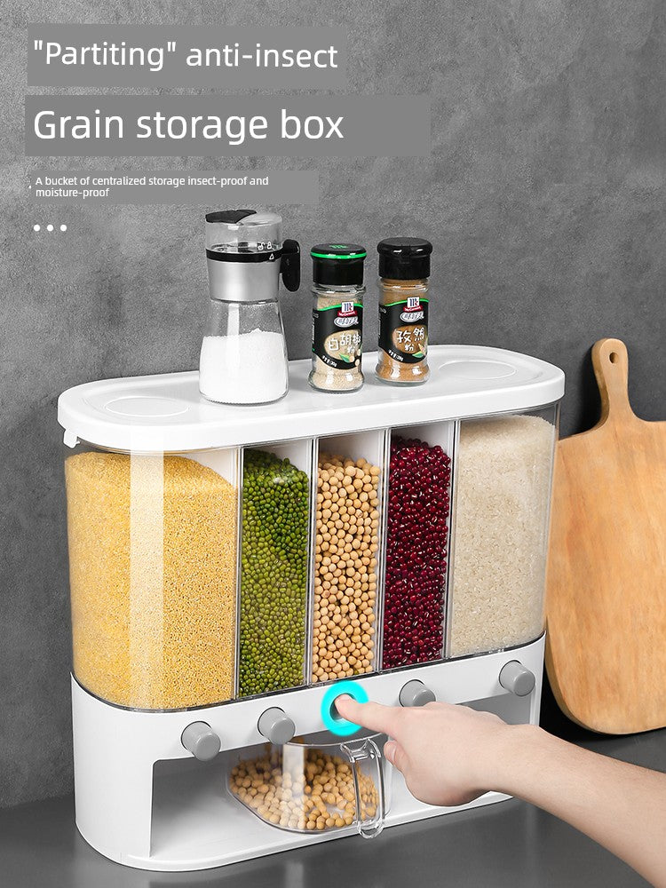 Cereals Storage Box Rice Bucket Kitchen Seasoning Set Combination Seasoning Box For Home Classy Salt Jar Lard