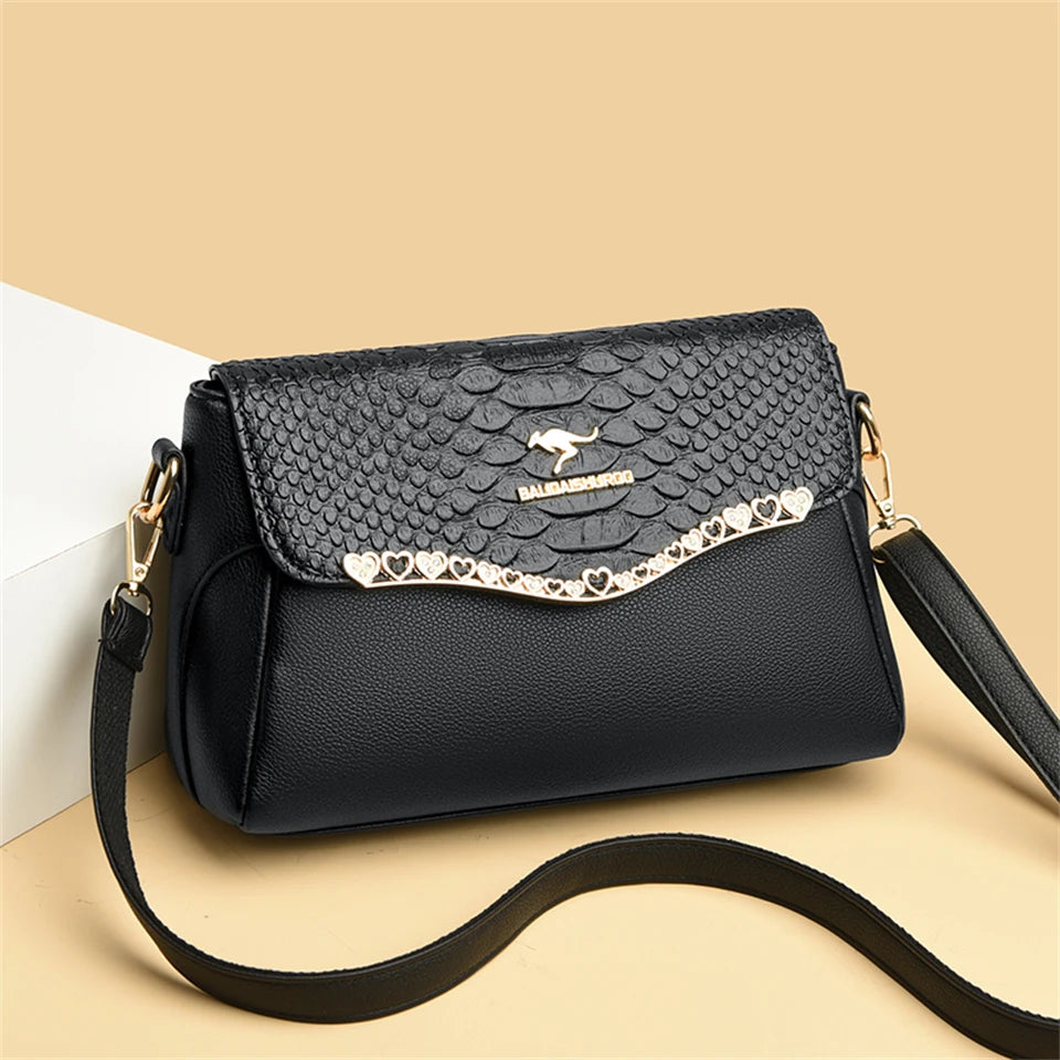 New Retro Purses and Handbags Women Bag High Quality Leather Shoulder Crossbody Bags Luxury Designer Ladies Casual Messenger Sac