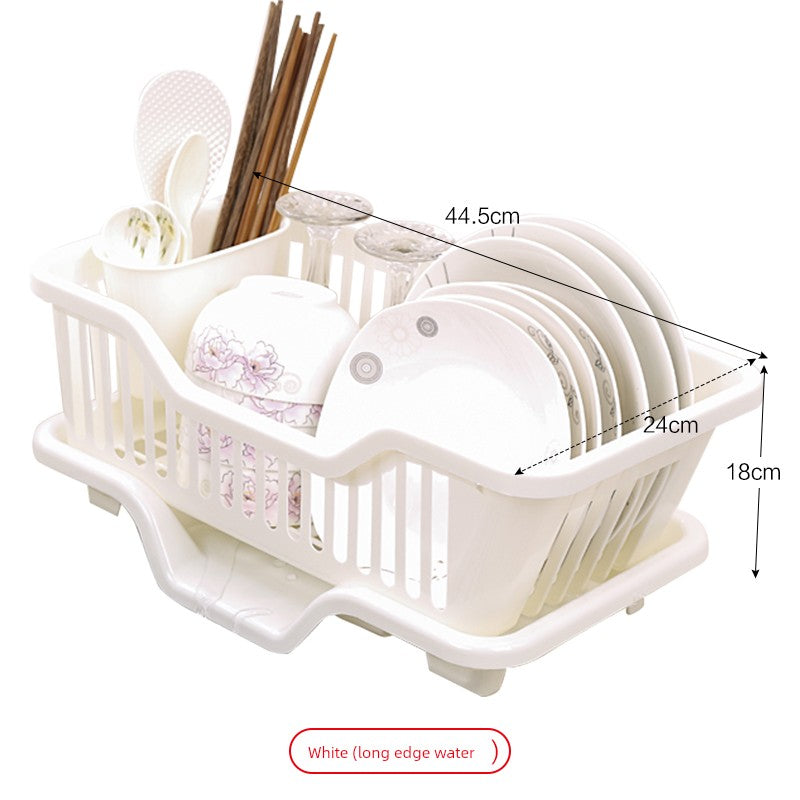 Japanese-Style Plastic Storage Basket Drip Dish Draining Rack Kitchen