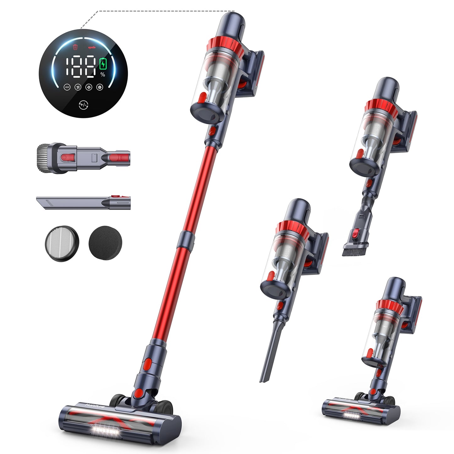 S13 Cordless Vacuum Cleaner Built-in Aromatherapy Function 33Kpa 400W Touch Screen 50 Mins for Carpet Pet Hair Home Appliance