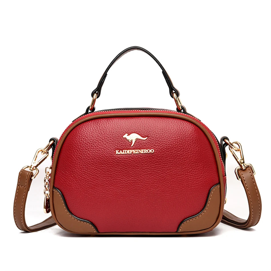 Genuine Top-handle Bag High capacity Luxury Designer Purses and Handbags Women Leather Shoulder Messenger Corssbody Sac Female