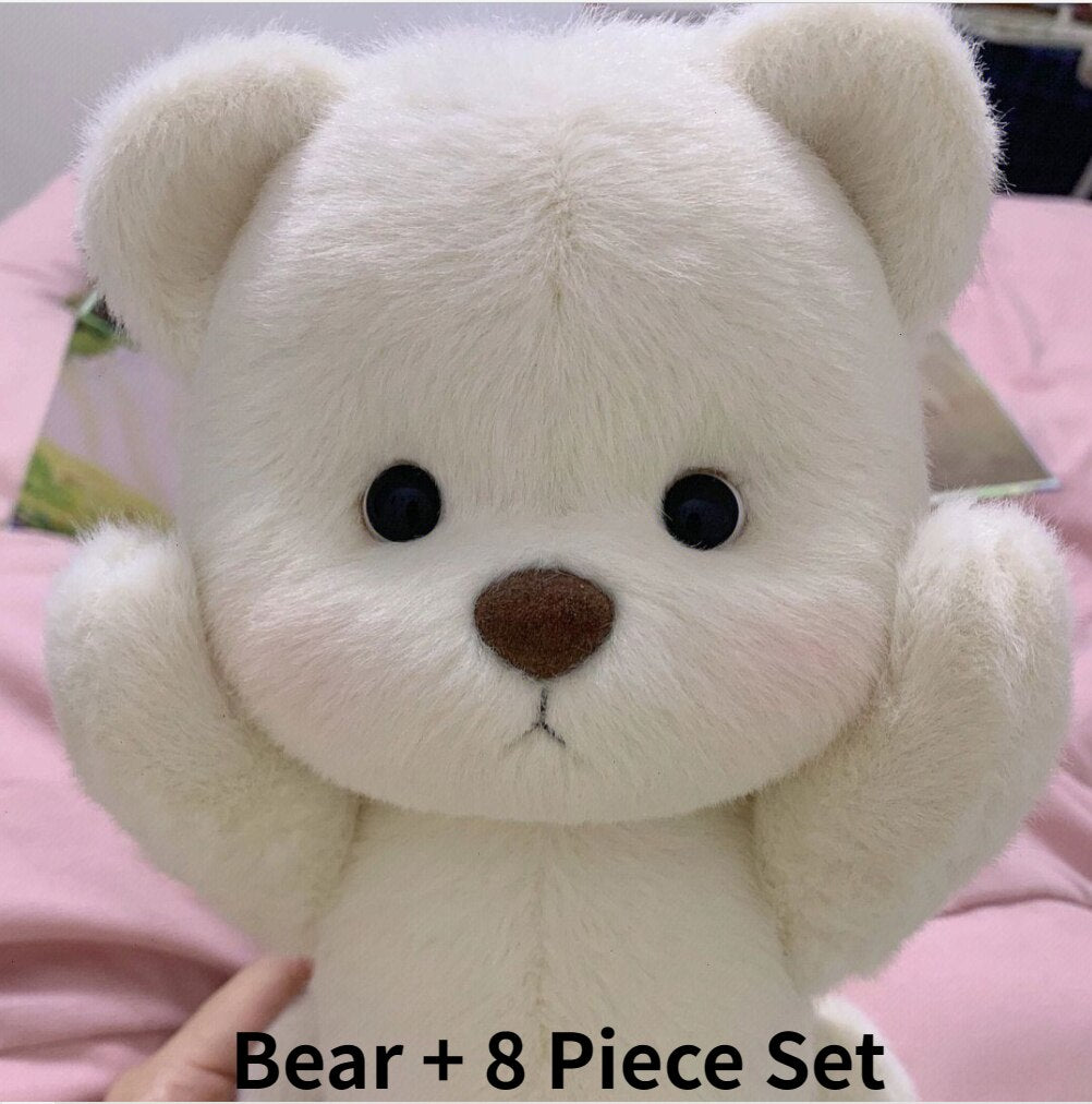 30cm Lina Bear Doll Big Baby Cute Plush Toys Lovely Clothes Bear Dolls Gifts for Girls Children Kids Birthday Christmas Gift