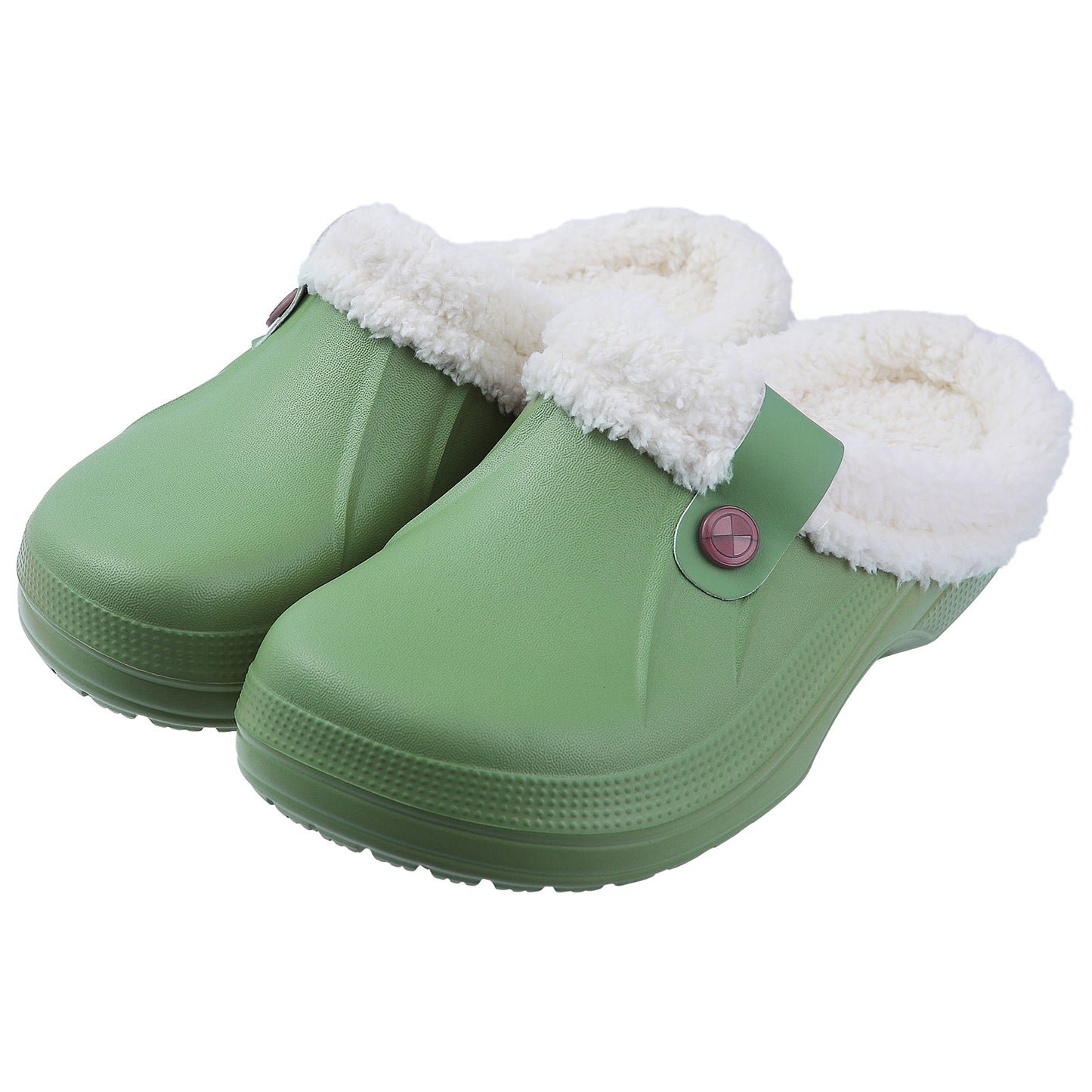 Comwarm Indoor Women Warm Slippers Garden Shoes Soft Waterproof EVA Plush Slippers Female Clogs Couples Home Bedroom Fuzzy Shoes