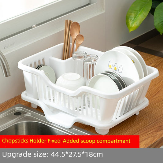 Japanese-Style Plastic Storage Basket Drip Dish Draining Rack Kitchen