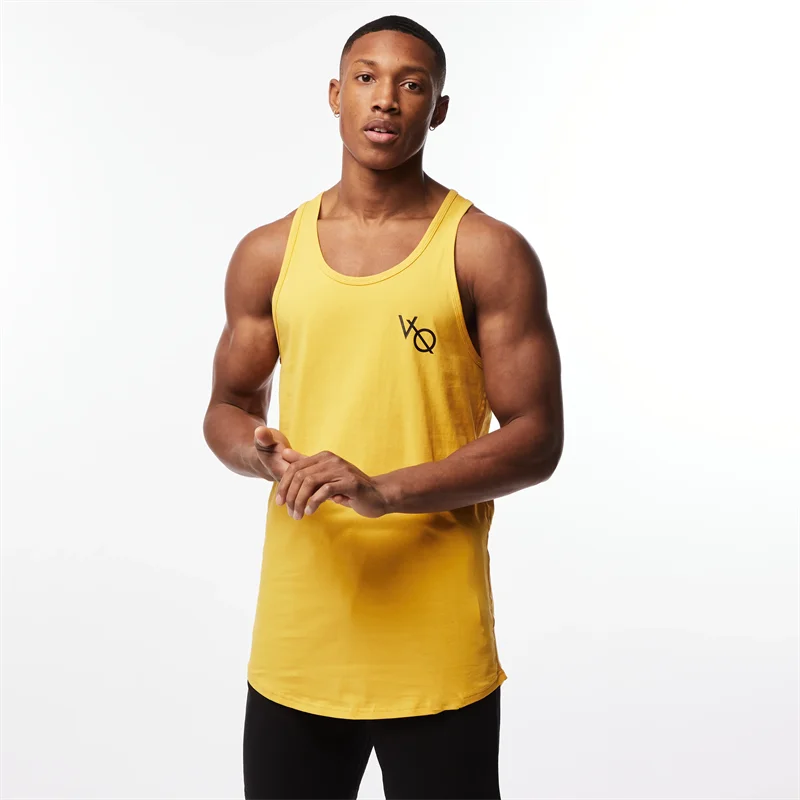 Jogger Men Vest Fashion Men's Clothing Sports Casual Cotton Printed Vest Gym Running Training Breathable Basketball Vest
