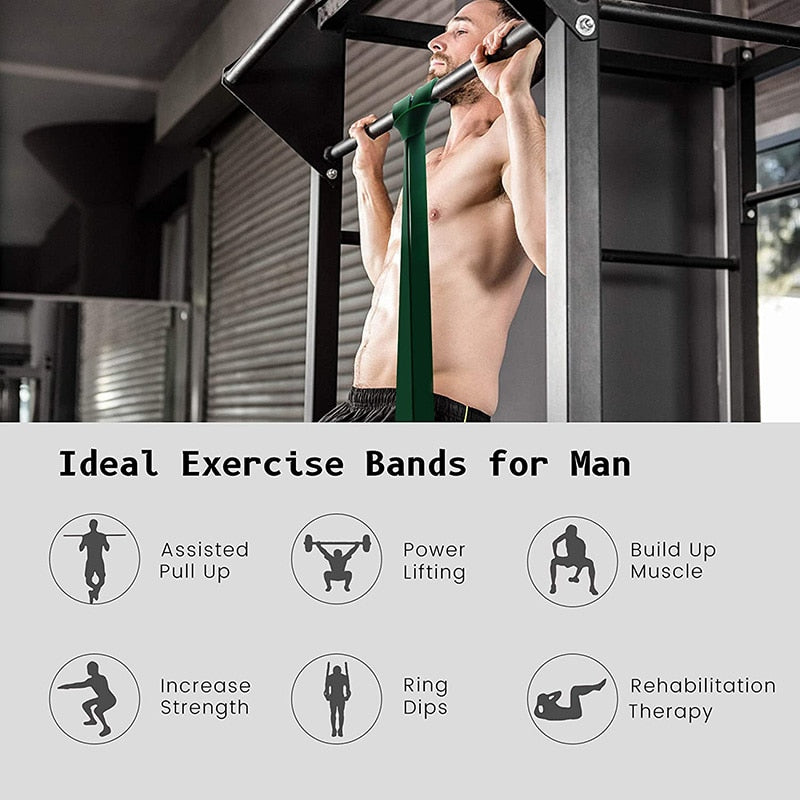 Pull Up Assist Bands Set 4pcs Resistance Bands For Fitness Workout Resistance Training Exercise Stretch Crossfit Yoga Home Gym